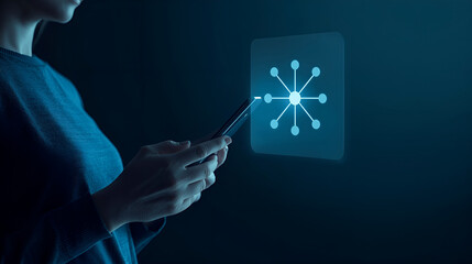 Digital network connection interface with smartphone and artificial intelligence technology