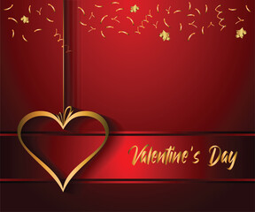 Background with greeting cards in the shape of hearts and love, for Happy Valentine's Day.