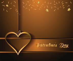 Background with greeting cards in the shape of hearts and love, for Happy Valentine's Day.