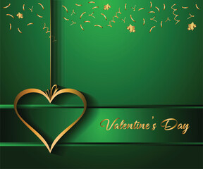 Background with greeting cards in the shape of hearts and love, for Happy Valentine's Day.