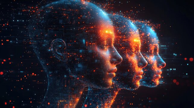 graphic representation of future with artificial intelligence - Powered by Adobe