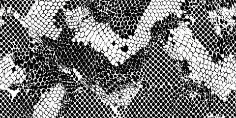 Unique black and white vector texture featuring snake skin motifs.