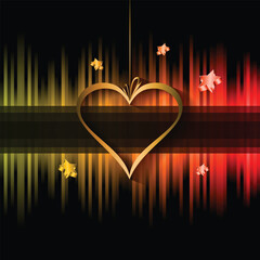 Disco club Valentine's day flyer with colorful elements. Ideal for poster and music background.