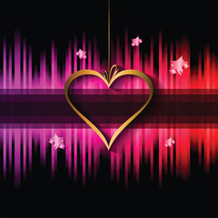 Disco club Valentine's day flyer with colorful elements. Ideal for poster and music background.