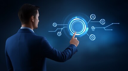 Organizational Performance Improvement Concept with Executive Using AR Dashboards for Continuous Improvement Strategies
