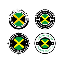 National flag of the Jamaica, set flat icons