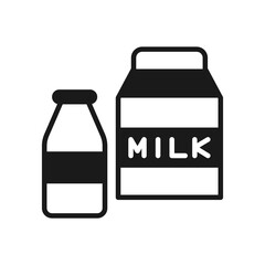 Obraz premium Milk Icon Mixed Style Vector Illustration