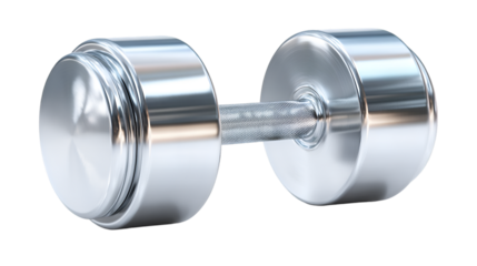 Shiny Metallic Gym Weight Icon for Strength and Bodybuilding