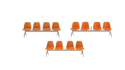 Waiting Chairs on transparent background, png