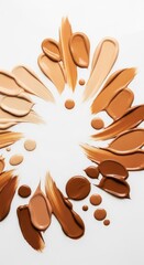 Obraz premium Foundation Swatches Arranged in Circle
