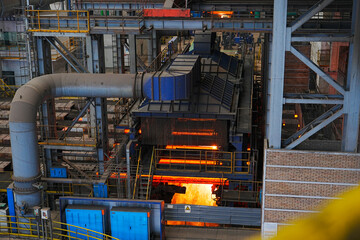 The fiery steel billet, the core moment of the rolling mill production line