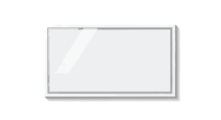 Blank Whiteboard with Reflection Isolated on White Background