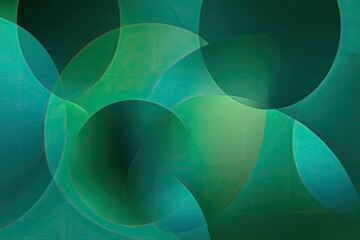 Abstract Teal Green Circles Pattern Design