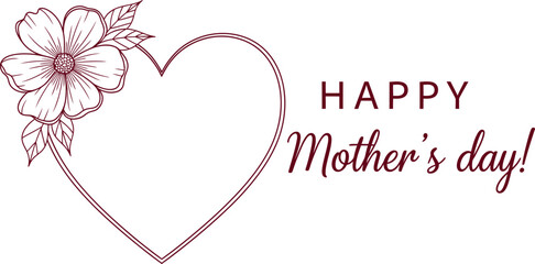 Happy mother's day wishes with heartfelt floral design