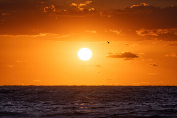 Beautiful sunrise over the sea