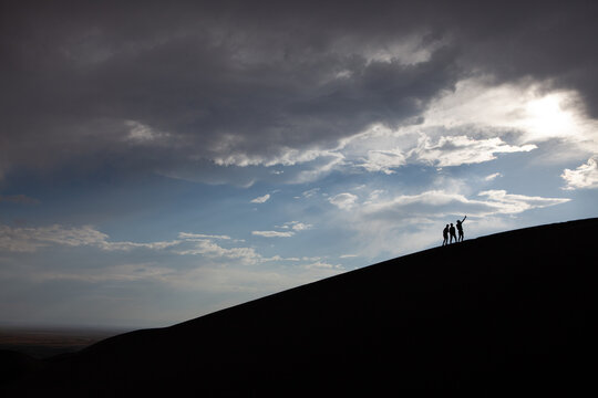 Group of people taking a selfie at Great Sand Dunes National Park