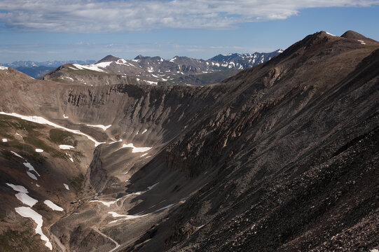 View of mountains from the Mt Sherman trail near Leadville, CO