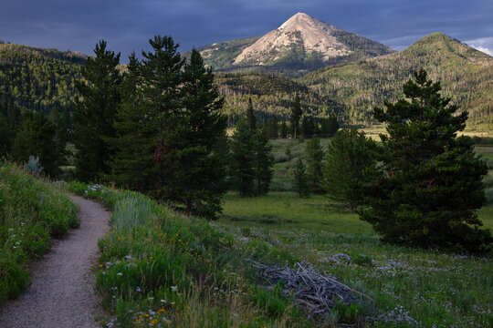 View of Hahn's Peak from Steamboat Lake State Park