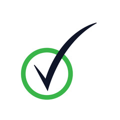 check mark  logo icon illustration flat
