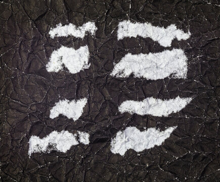 Set of ripped crumpled black paper and Realistic black torn paper edges and old torn paper background