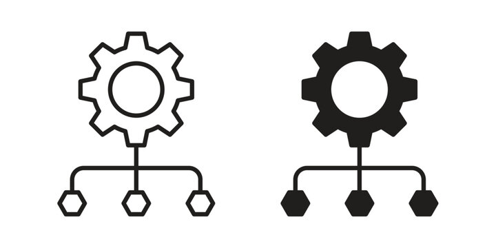 Factor icon concept template. linear or solid icon collection