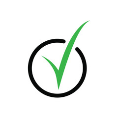 check mark  logo icon illustration flat