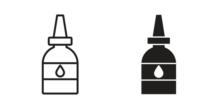 Glue icon concept template. linear or solid icon collection