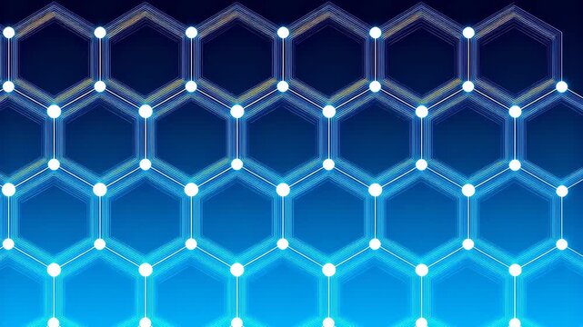 Digital Molecular Network Technology Background Video