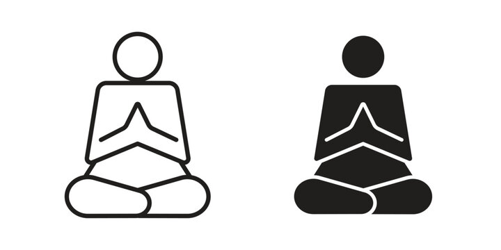 Guru icon concept template. linear or solid icon collection