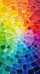 Textured Color Wheel Painting