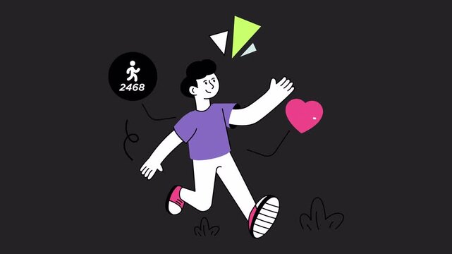 Workout Tracker 2D Graphics motion animation alpha channel