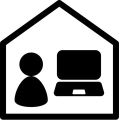 在宅ワークをイメージしたシンプルなアイコン