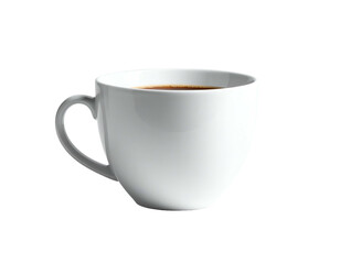 White Coffee Cup with Coffee Inside.