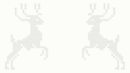 Two deer looking at each other and place for the text. Soft colours. Vector.
