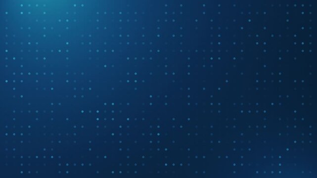 Blue gradient tech background with dot pattern. Futuristic technology dots flickering background for presentation and branding