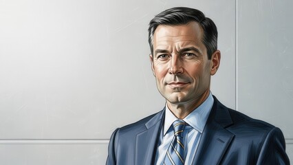 Portrait of a confident business professional exuding reliability and success in a modern