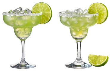 Refreshing Margarita Cocktail with Zesty Lime, Salt Rim, and Ice - Perfect for Summer Drinks