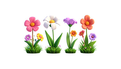 Obraz premium A beautiful image of a spring bouquet consisting of pink tulips and white daisies
