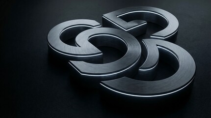 Metal letters 5G on dark background. Fifth generation mobile communication technology symbol. Wireless network for high speed internet connection.