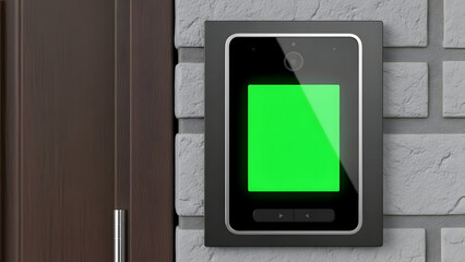 Smart Digital Door Lock with Green Screen.