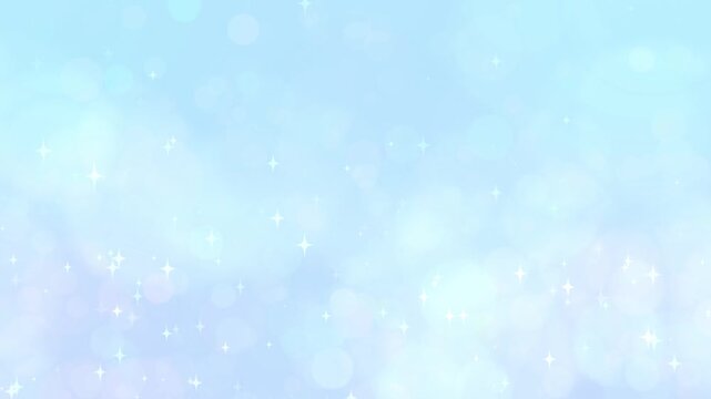 淡い水色のキラキラ背景ループ動画 / Light blue sparkling glitter particles loop background video