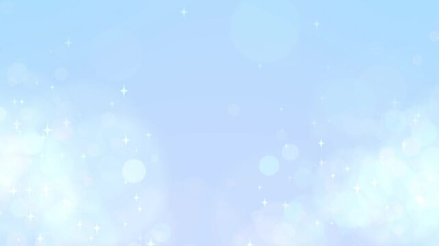 淡い水色のキラキラ背景ループ動画 / Light blue sparkling glitter particles loop background video
