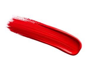 Red Lipstick Smear on White Background.