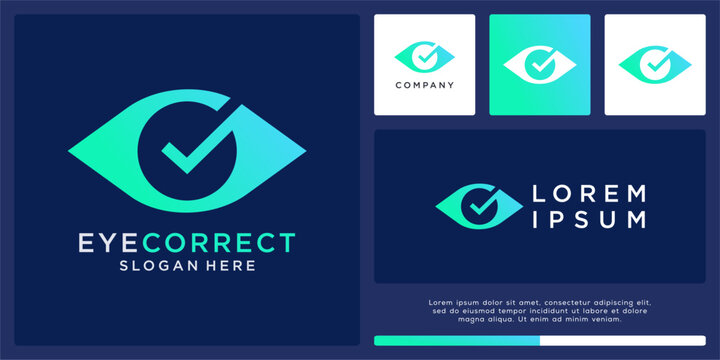 Eye correct logo design wth checklist.