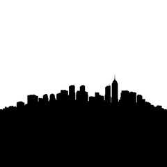 Fototapeta premium black city silhouette without background