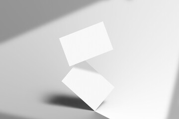 Business Card Mockup Against Gray Background