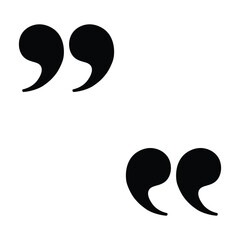 Organic editorial quote symbol set &ndash; An organic quotation symbol set with soft editorial curves and modern typographic personality, ideal for layouts, magazines, branding, and social media graphics