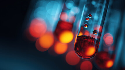 Biotech research innovation, science molecular testing discovery, abstract medical chemistry background