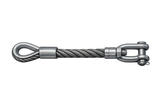 Steel wire rope sling with thimble and shackle