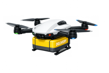 Drone delivering package for automated transportation service